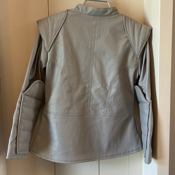 NWT! Disney Store Star Wars Rebel Alliance Grey Faux Letter Jacket Size 4 - Picture 2 of 5